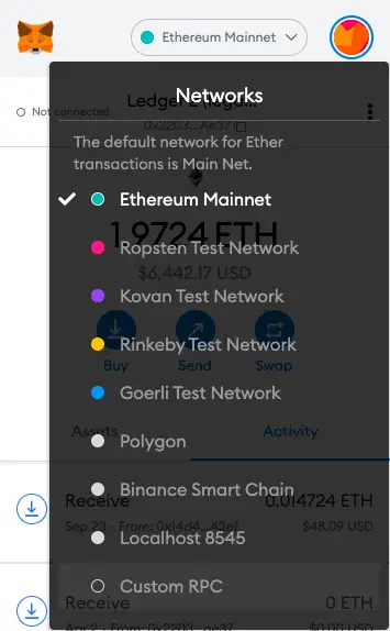 add optimistic ethereum network to metamask